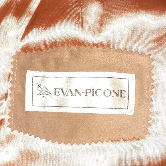 Khaki Tan Lined Camel Hair Over Coat / Trench * Evan-Picone * Details * Sz 10? - Picture 3 of 14